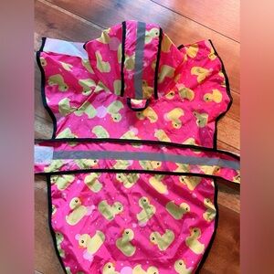 Pink Rubber Ducky Dog Raincoat